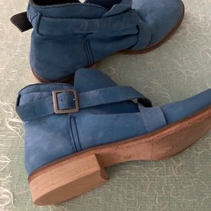 Free people blue booties. Super cute!